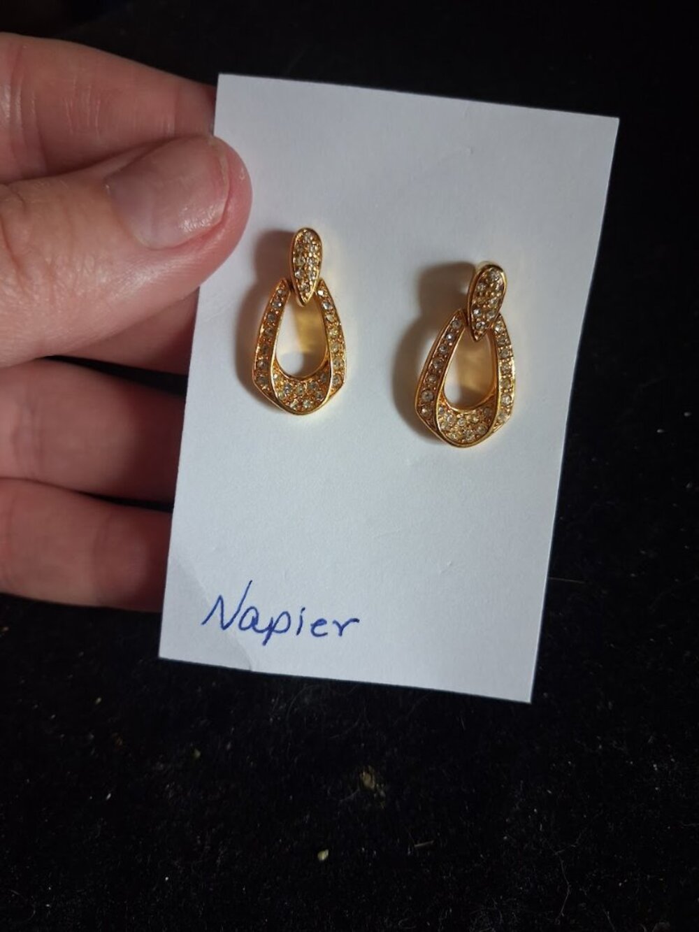 Dainty Napier dangle earrings